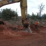 Drilling a hole with a machine