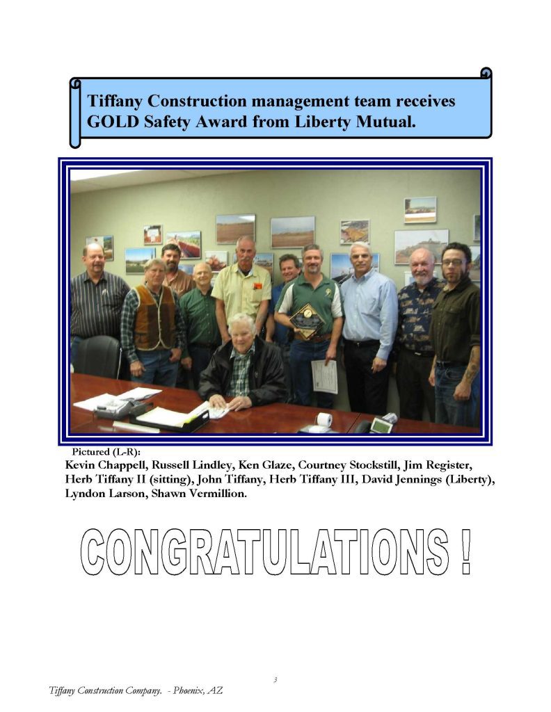 Liberty Mutual GOLD Safety Award